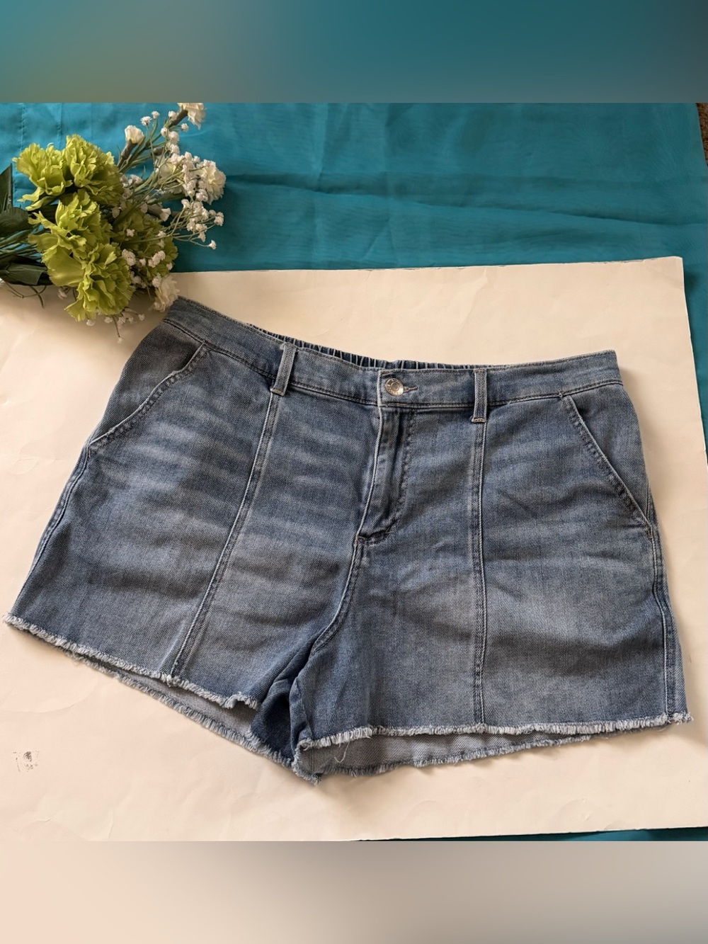 Maurices Women's Light Blue Denim Shorts